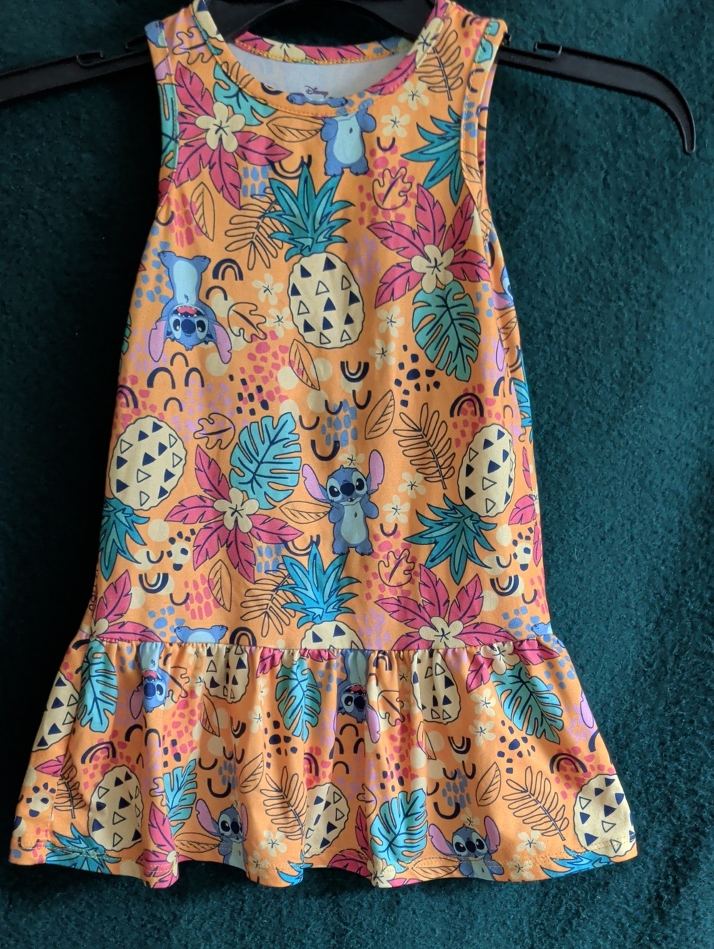 Disney Stitch Orange Pineapple A-Line Skirt